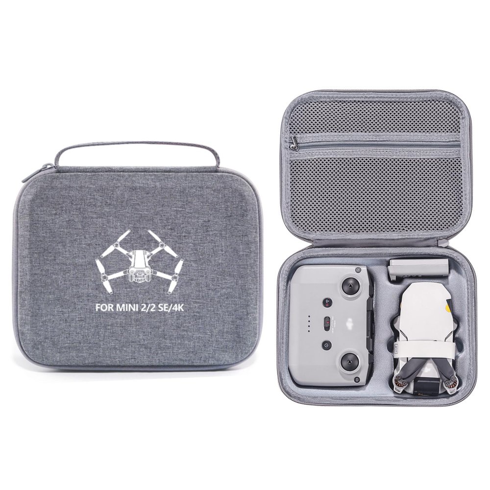 XBERSTAR Mavic Mini 2 Carrying Case for DJI Mavic Mini 2/ Mini 2 SE/Mini 4k Drone Case Hard Shell Storage Bag Mavic Mini 2 Drone Accessories, Gray, 20.5*19*10cm, Carrying Case