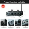 AIYIMA T1 PRO Tube Preamp Vacuum Receiver Home Audio Preamplifier with RCA/Bluetooth & Bass Treble for HiFi Stereo Amplifier&Powered Speakers,with AUX/12V Trigger Signal Output view 3