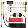 Acc Hardwire Kit for Dash Camera Type C 3-Lead Hard Wire Kit 12V-24V to 5V USB-C Plus Dash Camera for Cars WiFi/APP Control Dual Dashcam W/ 64GB Card view 2