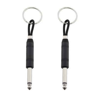 CChiai 2PCS Guitar Plug Keychain Amplifier Keychain Key Storage Chain Wall Mounted Keychain Kit 7.5x0.8cm/3x0.3in for Home Office Recording Studio Rehearsal Space