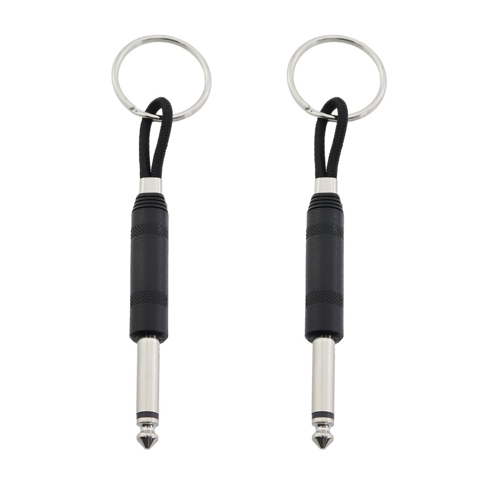 CChiai 2PCS Guitar Plug Keychain Amplifier Keychain Key Storage Chain Wall Mounted Keychain Kit 7.5x0.8cm/3x0.3in for Home Office Recording Studio Rehearsal Space