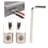 1 Pair Input Wire Gauge Reducer Metal Amplifier Input Reducer Adapter 45 Degree Offset Angled 1/0 Gauge to 4 Gauge Amp Input Reducers for Vehicle Sound Systems view 2