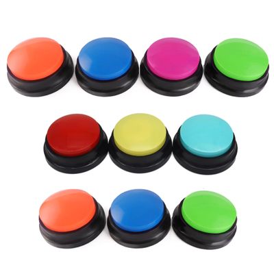 Voice Recording Button, Dog Buttons for Communication Pet Training Buzzer, 30 Second Record & Playback, Funny Gift for Study Office Home, 10 Packs