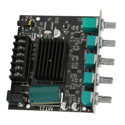 BT Amplifier Board High Power Sound Stereo, 2.1 Channel, BT 5.0, 15-100W for 4-8 Speakers, Overcurrent, Short Circuit, AUX Sound Input + Subwoofer + Left