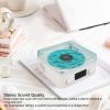 ASHATA Record Player Speaker with Night Light, Time Display, and Multifunction, for Girls (White) view 3