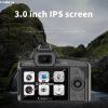 Digital Camera, 4K 64MP HD Night Vision 16X Digital Zoom 120 Degree Wide Angle 3in Color Display Digital Camera with Fill Light view 3