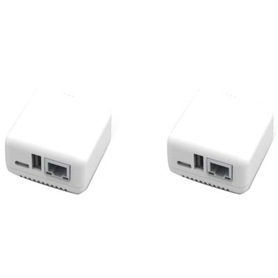 ChiMiao 2X Mini NP330 Network USB 2.0 Print Server(Network Version), White, 750072099