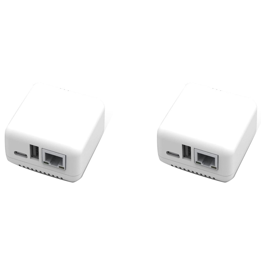 ChiMiao 2X Mini NP330 Network USB 2.0 Print Server(Network Version), White, 750072099
