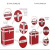 Retro musique Aluminium 12" Vinyl Record Storage Case with Unique Folding Front Flap for Better Access to Your LPs,Holds up to 40 LPs,(in PVC Sleeves) includes 40 Vinyl Record Outer Sleeves, Red (12 view 4