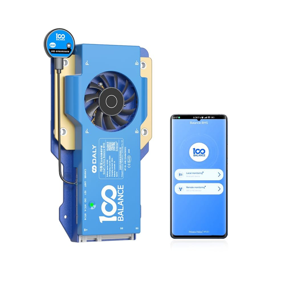 100BALANCE 250A 8-24S CAN BMS & Wi-Fi Set Smart Active Balance Protection Board Build-in Bluetooth & RS485/CAN Port