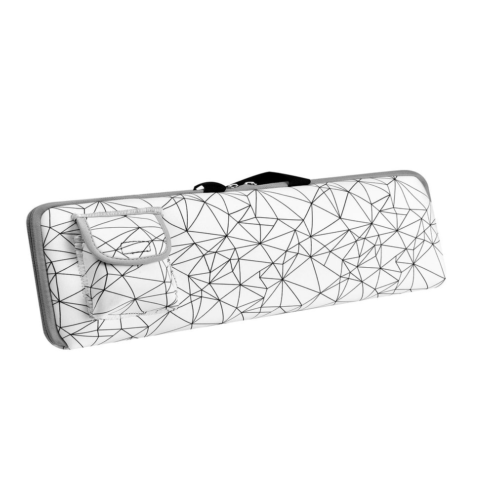 KronosRising Keyboard Sleeve Travel Case for Logitech Mk270 Wireless Keyboard Compact Mouse Combo Rugged Neoprene Construction Zipper Mouse Storage and Cable Storage Pouch (White)