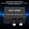 Audio Mixed Distributor, Aluminum Alloy 2 Input 2 Output Good Heat Dissipation Stereo Audio Mixed Distributor for AV Receiver view 4