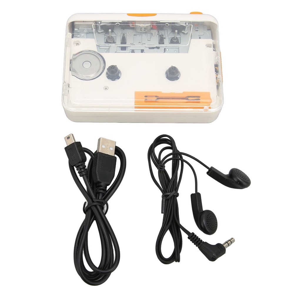 Cassette Converter, portable USB Tape Player, plug and play software included for MP3/ format, suitable for, CD burning on the