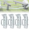 Aupar Heavy Duty 8" Boat Trailer Bunk Brackets, 4 PCS Galvanized Swivel Top Bunk Bracket Kit for 1.5" x 3", 2" x 3", 3" x 3" Boat Trailer Crossmember view 1