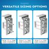 Aupar Heavy Duty 8" Boat Trailer Bunk Brackets, 4 PCS Galvanized Swivel Top Bunk Bracket Kit for 1.5" x 3", 2" x 3", 3" x 3" Boat Trailer Crossmember view 3