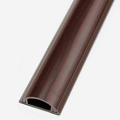 Self Adhesive PVC Floor Cord Cover, Vintage Half Round Hard Wood Wire Protector, Wood Grain TV Cable Hider for Office Kitchen Home, Easy to Install(7 cables, G-Length 39.3")