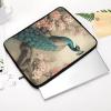 15inch Laptop Sleeve Bag Oriental Peacock on Flower Tree Laptop Bag Shockproof Computer Carrying Cover Slim Briefcase Handbag view 3