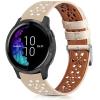 BOTNUW Lace Leather Band Compatible with Garmin Vivoactive 3/Vivoactive 3 Music Bands/Vivoactive 5 Bands,Garmin Venu/Venu 2 Plus Bands Women Men,20mm Breathable Slim Hollow-out Sports Replacement Band (Apricot) view 1