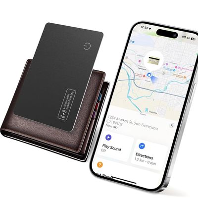 YAOTE Apple MFi Certified Wallet Tracker, Works with Apple Find My, Rechargeable 0.07in Ultra-Slim Tracking Card, Item Locator for Wallet, Luggage, Passports, Purse