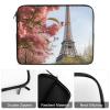 15inch Laptop Sleeve Bag Paris Eiffel Tower Flower Laptop Bag Shockproof Computer Carrying Cover Slim Briefcase Handbag view 4