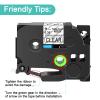 NineLeaf 3pk Compatible for Brother P-Touch TZe-S121 TZ-S121 TZe-121 TZ-121 9mm 0.35 Black on Clear Extra Strength Label Tape for PT-D450 PT-D400VP PT-D600 PT-D610BT Label Maker view 4