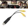 Aramox USB CVBS Video Output Adapter, HD Video Cable for Car Radio AV, Compatible with Headrest and Ceiling Screens, Fast Transfer view 2