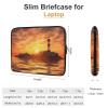 17inch Laptop Sleeve Bag Sea Lighthouse in Sunset Laptop Bag Shockproof Computer Carrying Cover Slim Briefcase Handbag view 2