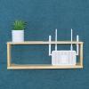 FENOKD Wall Mount WiFi Uter Storage Box Wooden Uter Fenches Power Strip and Cable Management Storage Box for Bedom Living Om (C 60X21X12Cm) view 4