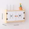 FENOKD Wooden Uter Storage Box Wall Mounted Non-Punching Cable Management Box Cable Organizer Box to Cover and Hide Power Strips/Cords (E Small) view 2