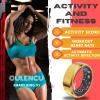 Oulencu Smart Ring Health Tracking Sleep Tracker for Men and Women, Fitness Tracker, Heart Rate, Blood Oxygen Monitor, Calorie Tracker, Shake and Take Photos, Waterproof (Gold, #7-54.4mm/2.14in) view 2