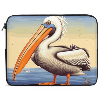 15inch Laptop Sleeve Bag Pelican Birds Laptop Bag Shockproof Computer Carrying Cover Slim Briefcase Handbag