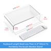 Beimu Acrylic Monitor & Laptop Stand Riser - Clear Computer & Laptop Stand for Desk - Compatible with iMac, MacBook & All Notebooks - White Aesthetic Decoration for Office & Home view 2