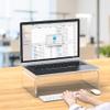 Beimu Acrylic Monitor & Laptop Stand Riser - Clear Computer & Laptop Stand for Desk - Compatible with iMac, MacBook & All Notebooks - White Aesthetic Decoration for Office & Home view 4
