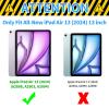 GFRGTFHYT for iPad Air 13 Inch Case M2 2024 for Women Men PU Leather Slim Lightweight Folio Kickstand Multi-Angle Stand Smart Shell Cover with Auto Wake/Sleep,Art Flower view 2