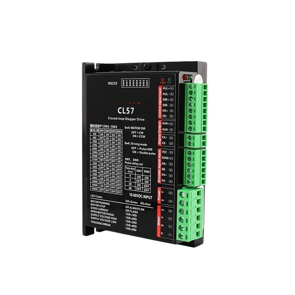 Huayong Motor Driver CL57 Controller Driver 18-90VDC Stepper servo Driver for NEMA17 23 CNC Hybrid servo Motor(CL57 X5PCS)