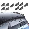 awlbed 10 PCS Car Drag Reduction Noise Reduction Shark Fin Antenna, Self-Adhesive Smooth Linear Design Roof Wing Air Vortex Generator, Modified Accessories, for Most Models (Carbon Fiber Black) view 1