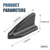 awlbed 10 PCS Car Drag Reduction Noise Reduction Shark Fin Antenna, Self-Adhesive Smooth Linear Design Roof Wing Air Vortex Generator, Modified Accessories, for Most Models (Carbon Fiber Black) view 2