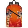 17 Inch Travel Backpack Lightweight Waterproof Casual Laptop Backpack Hiking Camping Daypack for Women Men Giraffe Wearing Sunglasses view 1