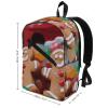 17 Inch Travel Backpack Lightweight Waterproof Casual Laptop Backpack Hiking Camping Daypack for Women Men Gingerbread Man Candy view 2