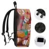 17 Inch Travel Backpack Lightweight Waterproof Casual Laptop Backpack Hiking Camping Daypack for Women Men Gingerbread Man Candy view 3