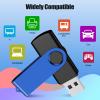 EASTBULL Flash Drive Bulk 2GB USB 100 Pack with Lanyards USB 2.0 Thumb Drive Bulk Memory Stick Swivel Pen Drive for Storage and Backup 2 GB 100 Pack, Blue view 4