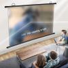 4:3/16:9 HD Portable Foldable Projection Screen with 178 Wide View Angle, Wall-Mounted Manual Roll-up Movie Projection Screen for Outdoor Indoor Home Conference (60 inch 4: 3) ( 72 inch 16: 9) view 3