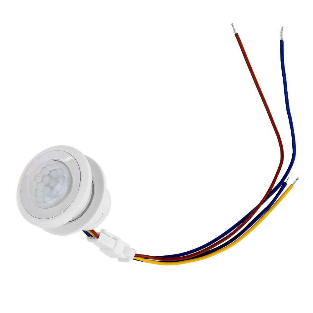 Akozon Mr HW06A LED Automatic Infrared Motion Sensor Control Switch, 1-40W, Compact Design Innovative with Auto Detection Function (MR-HW08F 45mm Long, 40mm Diameter)