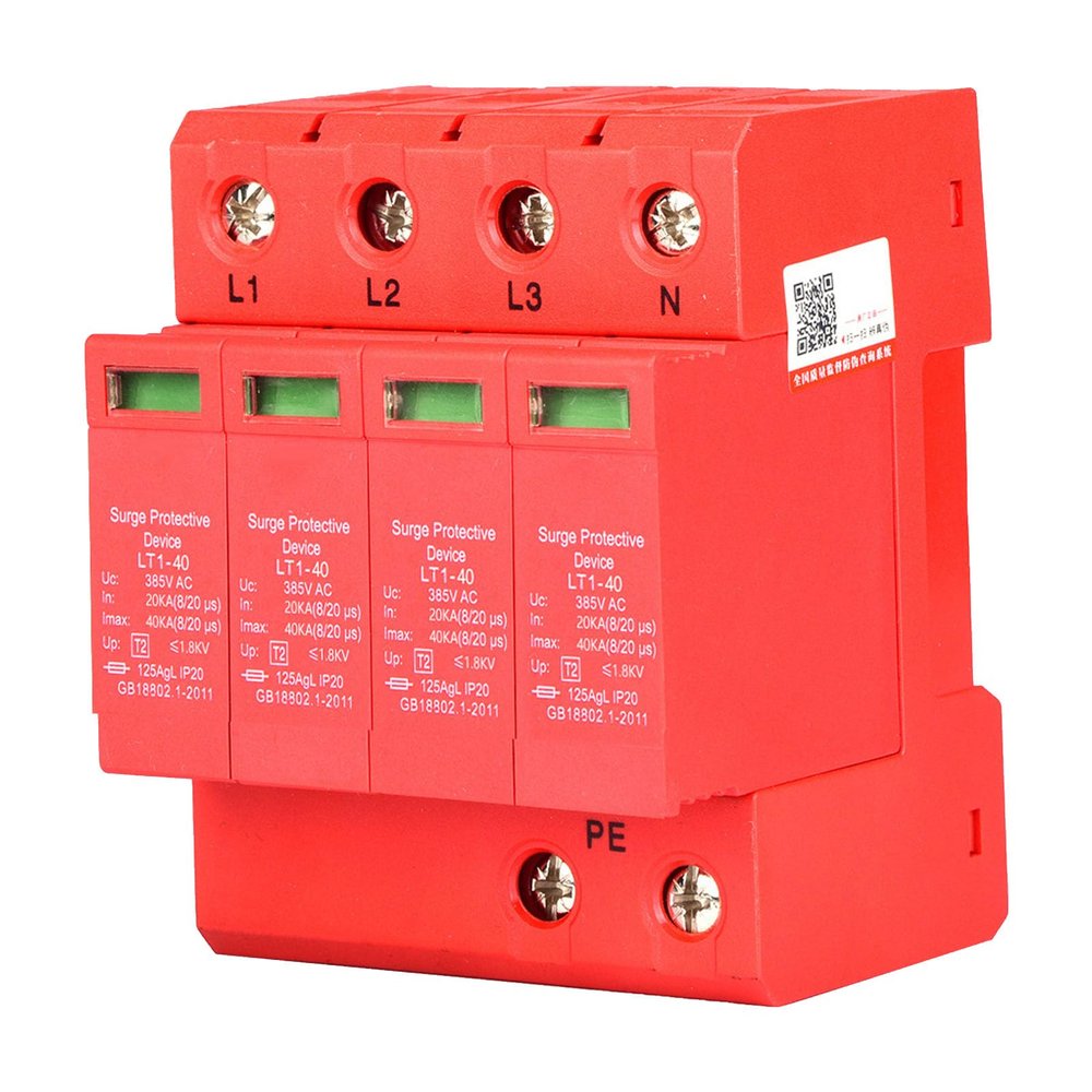 Arrester Device, 4P Protective Device, 385V House Protector, Low Voltage Arrester Device, Rail Mounting Method, Digital to Analog Converters (4P40KA)