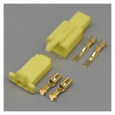ROBAUN 5/10/20 Set 2.8mm Series 6030-2981 6040-2111 Motorcycle Sensor Connector with Brass Terminals(2Pin Yellow,20Set)