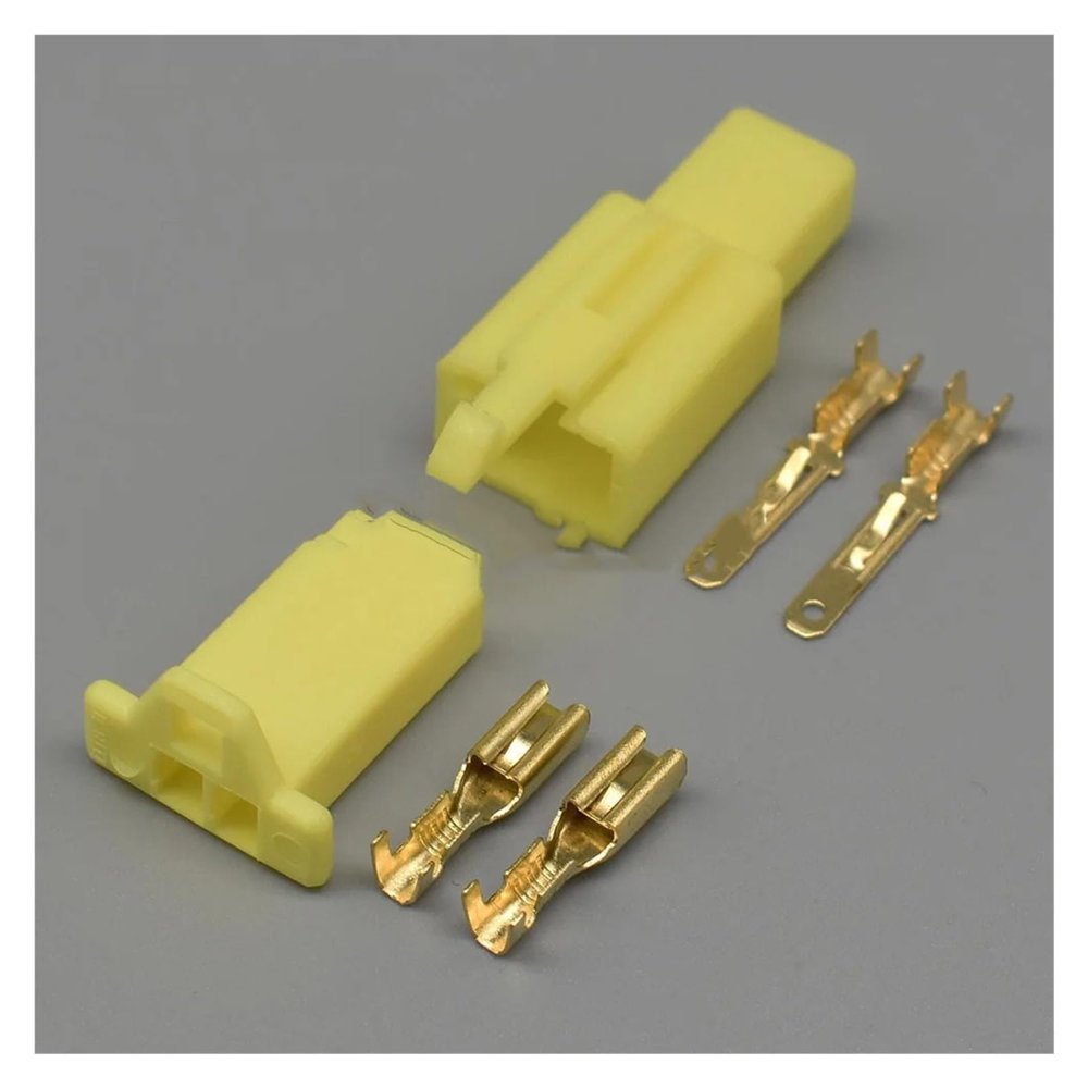 ROBAUN 5/10/20 Set 2.8mm Series 6030-2981 6040-2111 Motorcycle Sensor Connector with Brass Terminals(2Pin Yellow,20Set)