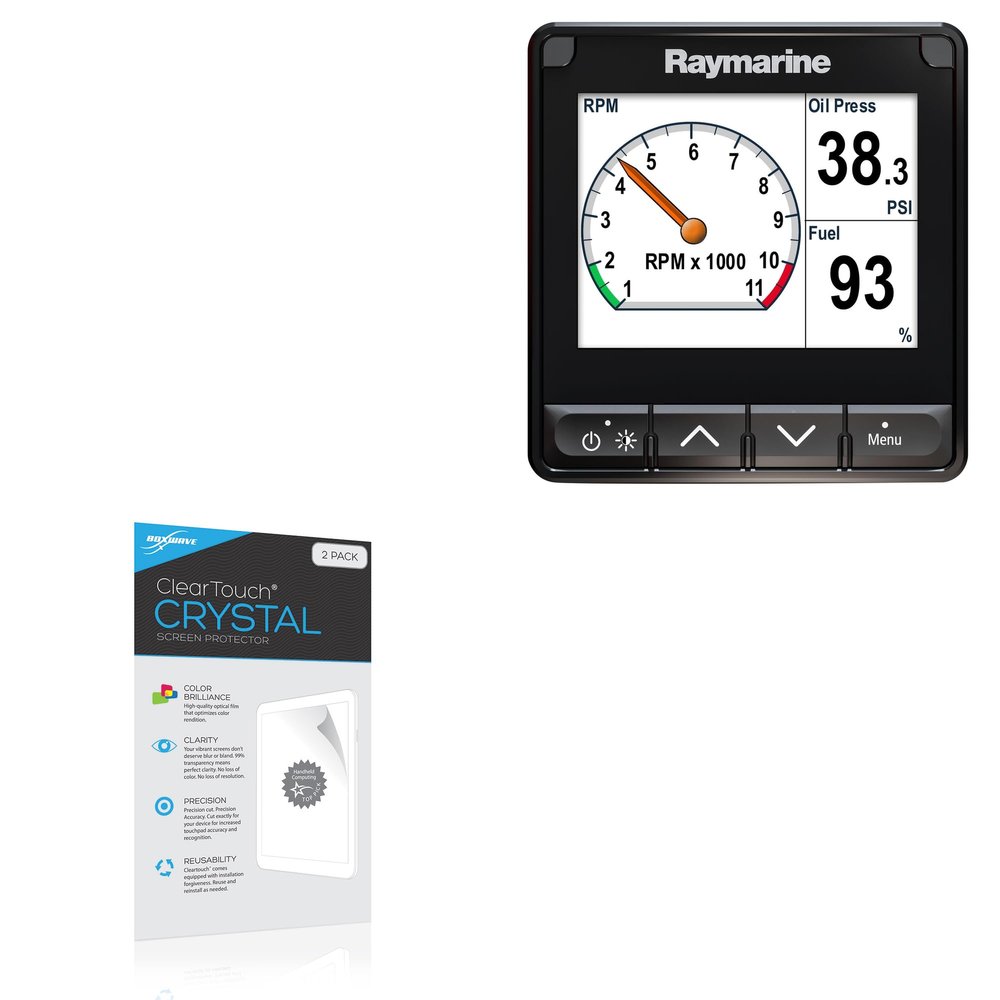 BoxWave Screen Protector Compatible with Raymarine E70327 - ClearTouch Crystal (2-Pack), HD Film Skin - Shields from Scratches
