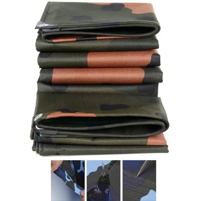 NILZA 10x13Ft Camouflage Tarpaulin Waterproof Tarp Cover Outdoor Canvas Fabric with Eyelets Camo Sheet for Car Boat Roof Camping Garden Furniture Caravan Cover(Large Spots,6x9m(19.7 * 29.5ft))