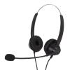 Commercial Headphones with Noise Cancelling Microphone, RJ9 Binaural Connector, Wired Phone Headset for Customer Service, Volume Adjustment Microphone, view 1
