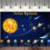 12x8ft Solar System Photo Backdrop Outer Space Themed Photography Background Solar System Planets Map Decorations Kids Back School Supplies Wall Banner Birthday Party Booth Props view 2